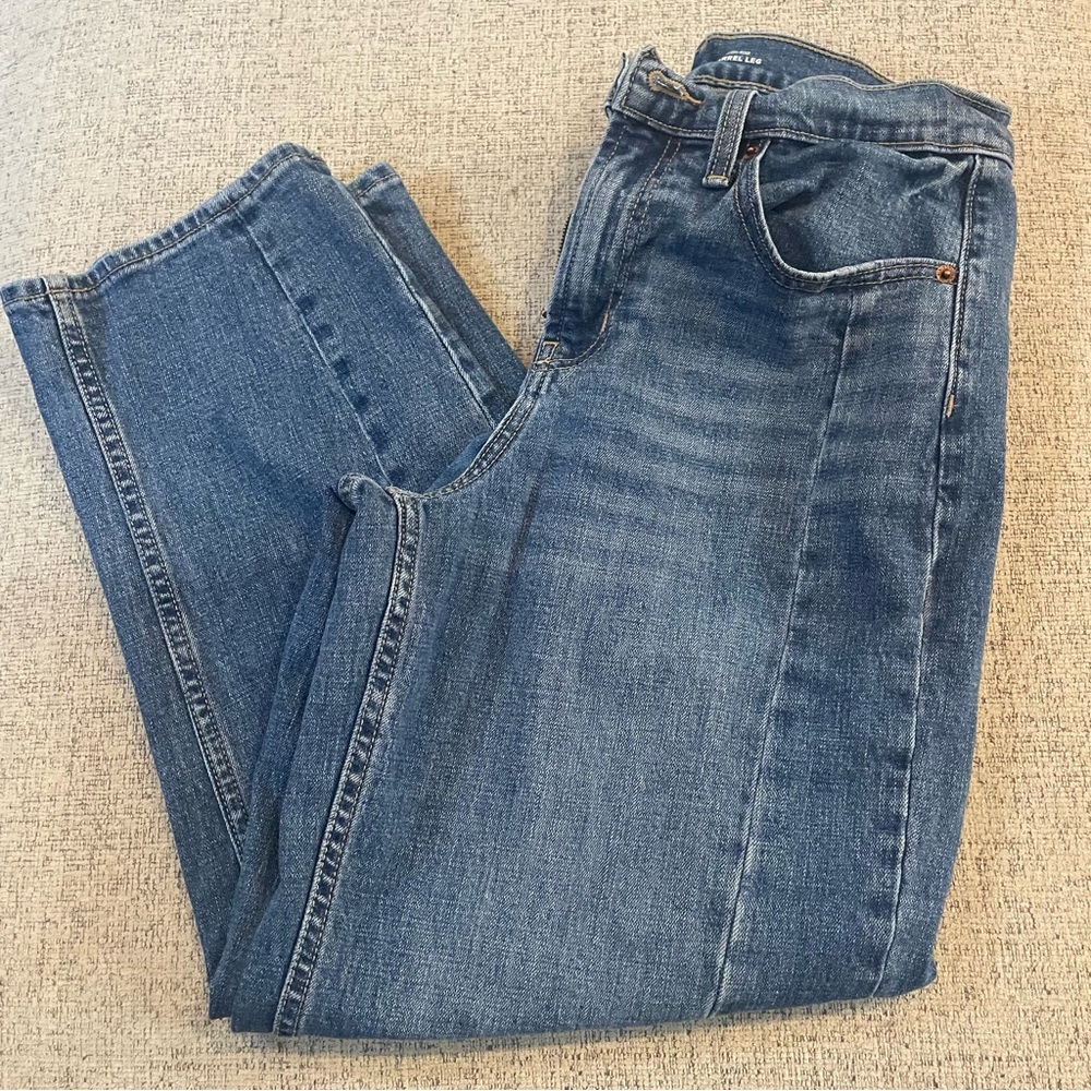 Old Navy Blue Denim Barrel jeans size 4 jeans - Picture 3 of 8